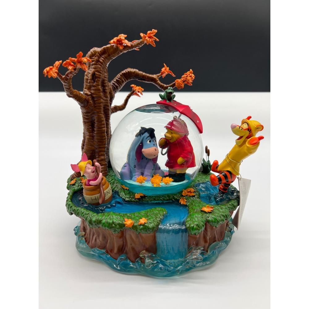 Disney Winnie the Pooh Rainy Day Snowglobe Large Little Black Rain Cloud w/ box